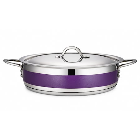Bon Chef Country French 2 Pot W/Cover 12 3/8"  Dia X 3"  6 Qt - Purple 71030-CF2-P
